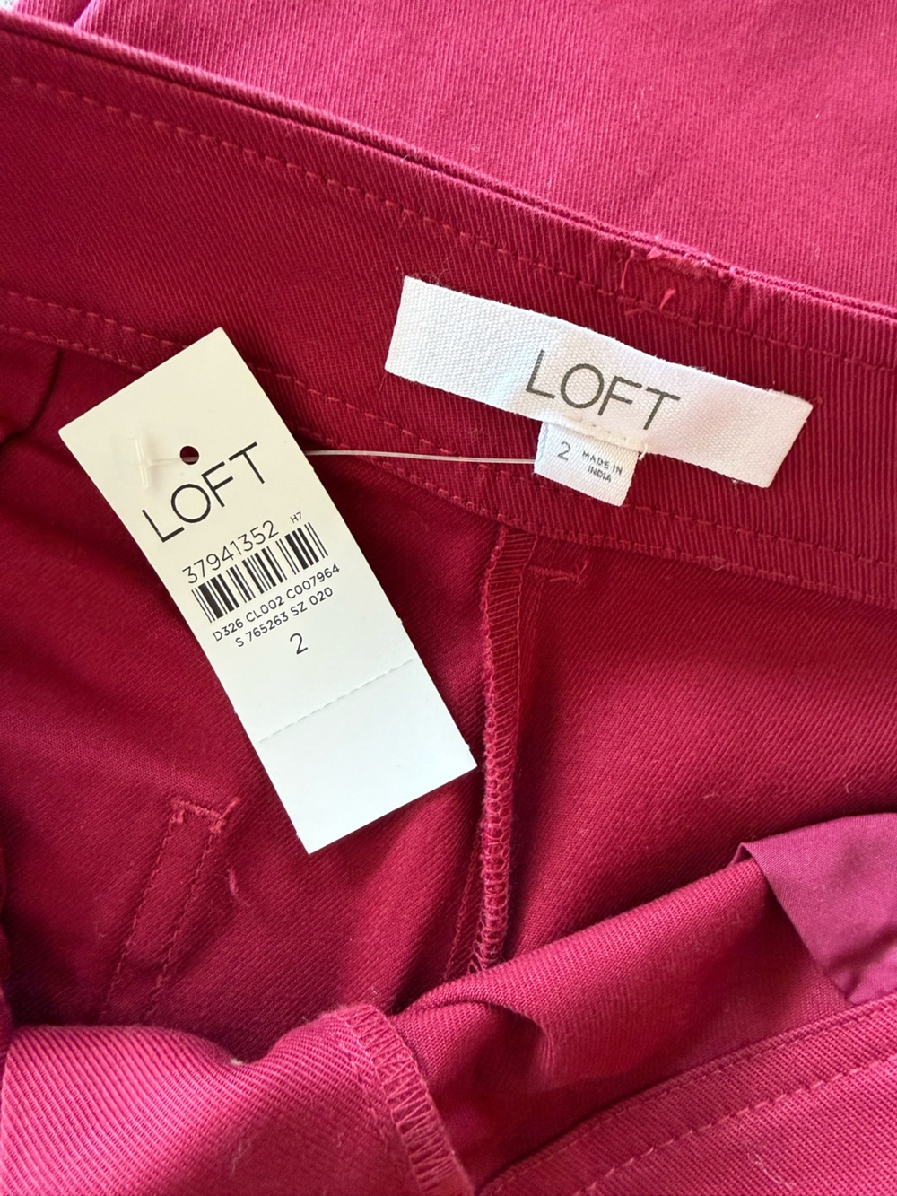 LOFT Wide Leg Pants — Raspberry - Picture 2 of 6